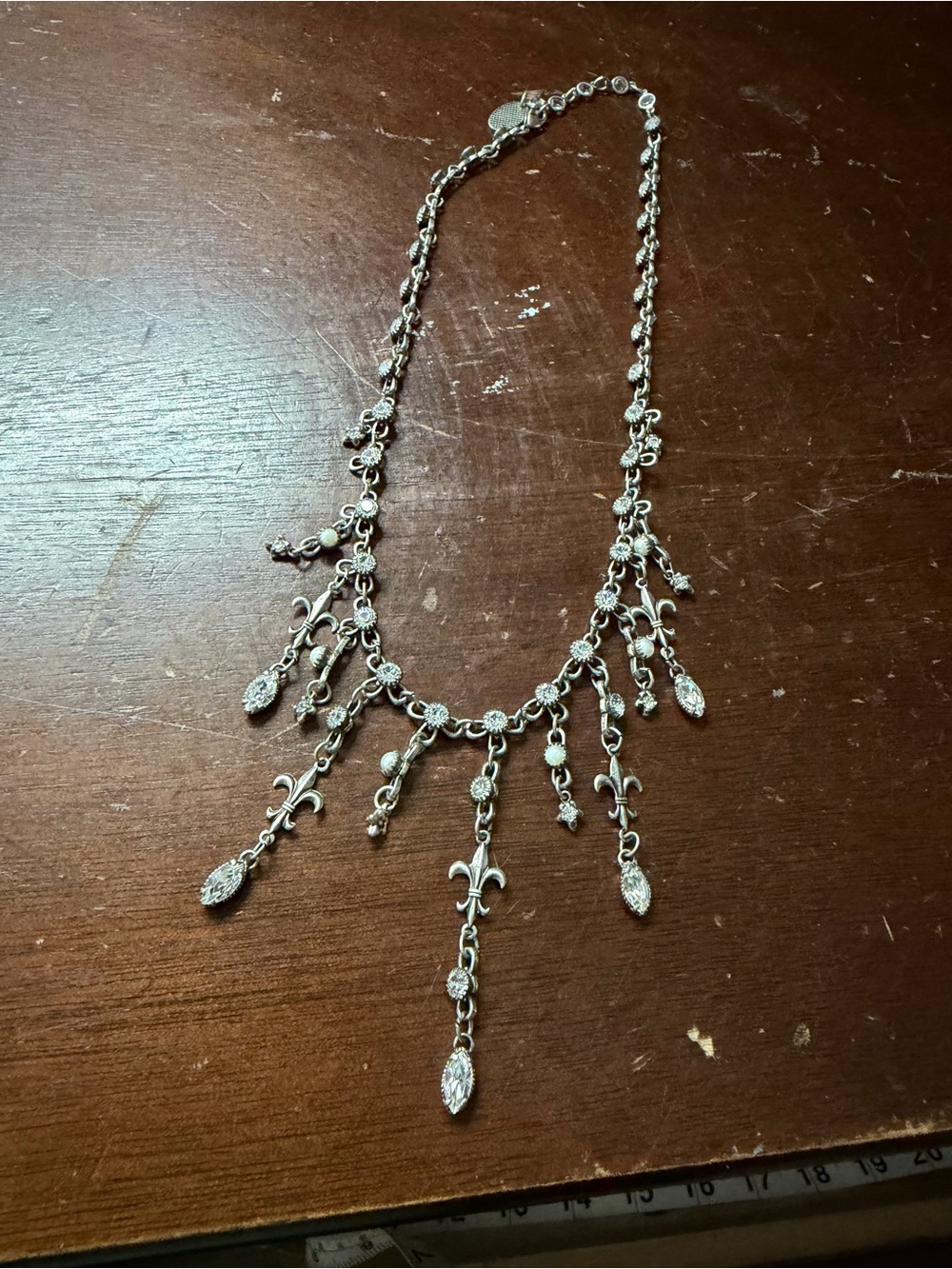 Vintage Kenny Ma San Francisco Fleur De Lis Choker Statement Necklace 17"